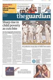 The Guardian (UK) Newspaper Front Page for 4 December 2017