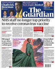 The Guardian (UK) Newspaper Front Page for 4 December 2020