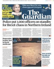 The Guardian (UK) Newspaper Front Page for 4 January 2019