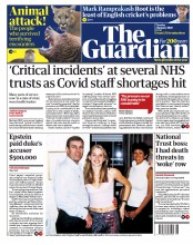 The Guardian front page for 4 January 2022