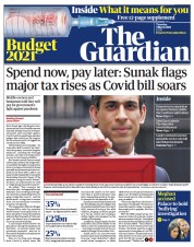 The Guardian (UK) Newspaper Front Page for 4 March 2021