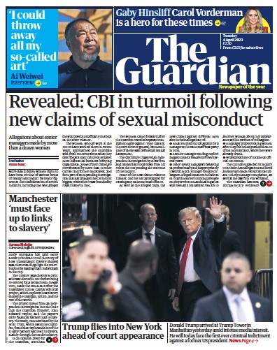The Guardian Newspaper Front Page (UK) for 4 April 2023