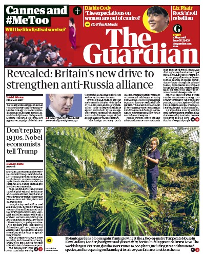 The Guardian Newspaper Front Page (UK) for 4 May 2018
