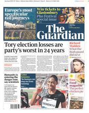 The Guardian (UK) Newspaper Front Page for 4 May 2019