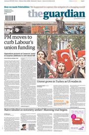 The Guardian (UK) Newspaper Front Page for 4 June 2013