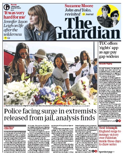 The Guardian Newspaper Front Page (UK) for 4 June 2018