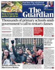 The Guardian (UK) Newspaper Front Page for 4 June 2020