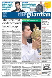 The Guardian Newspaper Front Page (UK) for 4 July 2011