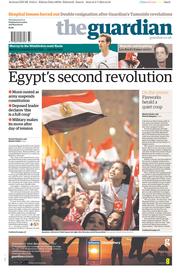 The Guardian (UK) Newspaper Front Page for 4 July 2013