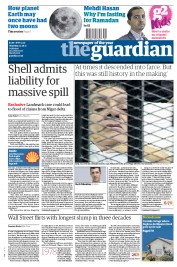 The Guardian Newspaper Front Page (UK) for 4 August 2011