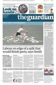 The Guardian (UK) Newspaper Front Page for 4 August 2016