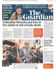 The Guardian (UK) Newspaper Front Page for 4 September 2018
