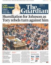 The Guardian (UK) Newspaper Front Page for 4 September 2019