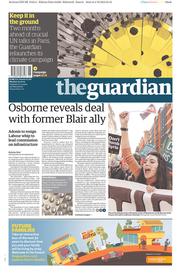 The Guardian (UK) Newspaper Front Page for 5 October 2015
