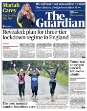 The Guardian (UK) Newspaper Front Page for 5 October 2020