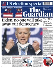 The Guardian (UK) Newspaper Front Page for 5 November 2020