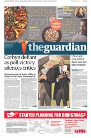 The Guardian (UK) Newspaper Front Page for 5 December 2015