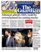 The Guardian (UK) Newspaper Front Page for 5 January 2022