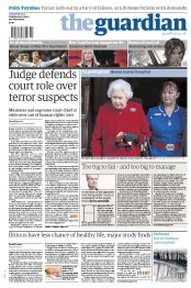 The Guardian Newspaper Front Page (UK) for 5 March 2013