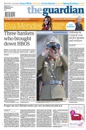 The Guardian Newspaper Front Page (UK) for 5 April 2013