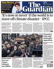The Guardian (UK) Newspaper Front Page for 5 April 2022