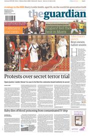 The Guardian Newspaper Front Page (UK) for 5 June 2014