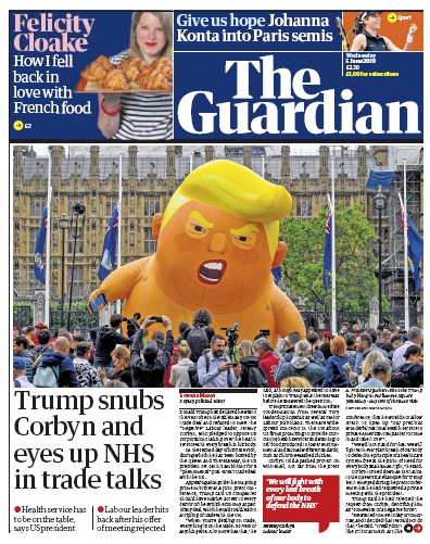 The Guardian Newspaper Front Page (UK) for 5 June 2019