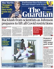 The Guardian (UK) Newspaper Front Page for 5 July 2021