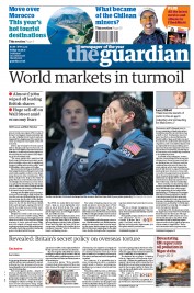 The Guardian (UK) Newspaper Front Page for 5 August 2011
