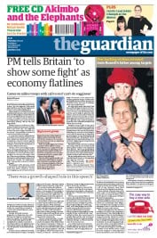 The Guardian (UK) Newspaper Front Page for 6 October 2011