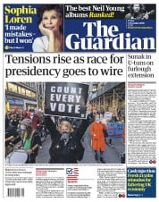 The Guardian (UK) Newspaper Front Page for 6 November 2020