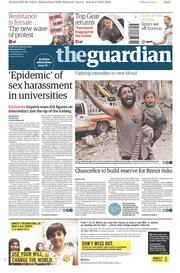 The Guardian (UK) Newspaper Front Page for 6 March 2017