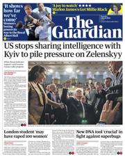 The Guardian front page for 6 March 2025