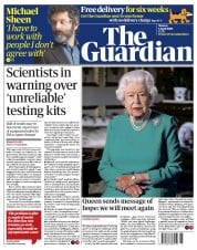 The Guardian (UK) Newspaper Front Page for 6 April 2020