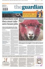 The Guardian Newspaper Front Page (UK) for 6 May 2014