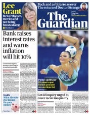 The Guardian front page for 6 May 2022