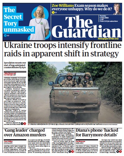 The Guardian Newspaper Front Page (UK) for 6 June 2023