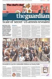 The Guardian Newspaper Front Page (UK) for 6 August 2015