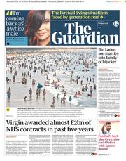 The Guardian (UK) Newspaper Front Page for 6 August 2018