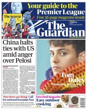 The Guardian front page for 6 August 2022