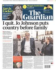 The Guardian (UK) Newspaper Front Page for 6 September 2019