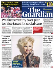 The Guardian (UK) Newspaper Front Page for 6 September 2021