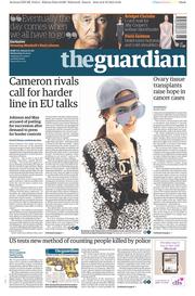The Guardian (UK) Newspaper Front Page for 7 October 2015