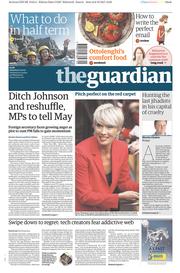 The Guardian (UK) Newspaper Front Page for 7 October 2017