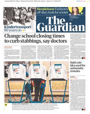 The Guardian (UK) Newspaper Front Page for 7 November 2018