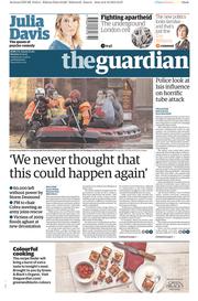 The Guardian (UK) Newspaper Front Page for 7 December 2015