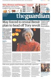 The Guardian (UK) Newspaper Front Page for 7 December 2016