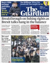 The Guardian (UK) Newspaper Front Page for 7 December 2020
