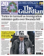 The Guardian front page for 7 December 2023