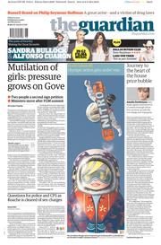 The Guardian (UK) Newspaper Front Page for 7 February 2014